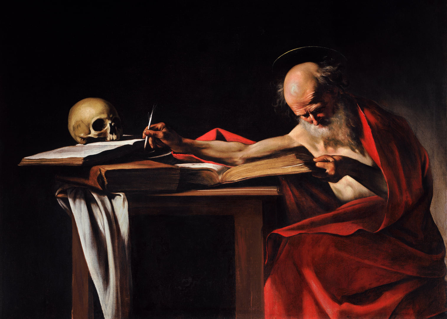 Saint Jerome Writing by Caravaggio, Galleria Borghese, Rome